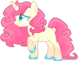 Size: 2720x2136 | Tagged: safe, artist:kurosawakuro, derpibooru import, oc, pony, unicorn, female, magical lesbian spawn, mare, offspring, parent:bon bon, parent:lyra heartstrings, parents:lyrabon, simple background, solo, transparent background