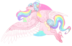 Size: 1280x818 | Tagged: safe, artist:sadelinav, derpibooru import, oc, oc only, oc:misha, pegasus, pony, bow, choker, female, mare, simple background, solo, tail bow, transparent background, two toned wings, wings