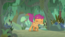 Size: 1920x1080 | Tagged: safe, derpibooru import, screencap, scootaloo, pegasus, pony, growing up is hard to do, female, mare, mud, older, older scootaloo, shaking, solo