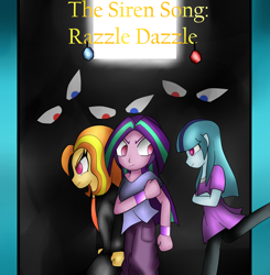 Size: 1568x1600 | Tagged: safe, artist:mytatsur, adagio dazzle, aria blaze, sonata dusk, equestria girls, cover art, evil eyes, loose hair, request, the dazzlings