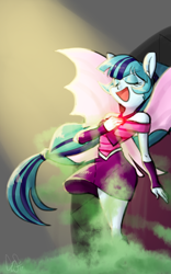 Size: 500x800 | Tagged: safe, artist:cofotory, sonata dusk, equestria girls, rainbow rocks, fin wings, ponied up, solo