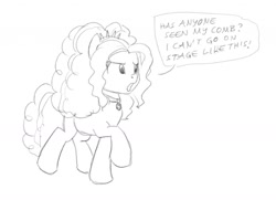 Size: 1280x925 | Tagged: safe, artist:carnifex, adagio dazzle, dialogue, monochrome, ponified, solo