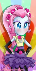 Size: 900x1750 | Tagged: safe, artist:vixelzf, violet blurr, equestria girls, rainbow rocks, heart eyes, solo, wingding eyes