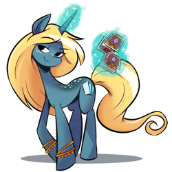 Size: 500x501 | Tagged: safe, artist:herny, oc, oc only, oc:flickering oracle, pony, unicorn, tarot card