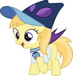 Size: 2000x2058 | Tagged: safe, artist:lumorn, mare do well, noi, earth pony, pony, the mysterious mare do well, cute, female, filly, hat, mare, noiabetes, simple background, solo, solo female, transparent background