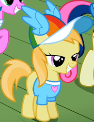 Size: 420x540 | Tagged: safe, screencap, bon bon, daisy, flower wishes, noi, sweetie drops, earth pony, pony, the mysterious mare do well, cropped, cute, female, filly, noiabetes, smiling, teeth