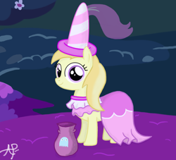 Size: 1100x1000 | Tagged: safe, artist:sgtgarand, noi, earth pony, pony, clothes, costume, female, filly, hat, solo, solo female