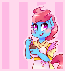 Size: 1530x1674 | Tagged: safe, artist:astrequin, cup cake, anthro, equestria girls outfit, heart eyes, solo, wingding eyes