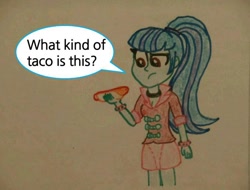 Size: 900x684 | Tagged: safe, artist:jamesawilliams1996, sonata dusk, equestria girls, hot dog, solo, sonataco