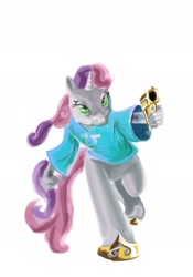 Size: 1280x1825 | Tagged: safe, derpibooru import, sweetie belle, anthro, badass, clothes, female, solo