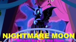 Size: 800x450 | Tagged: safe, derpibooru import, edit, edited screencap, screencap, nightmare moon, friendship is magic, banjo kazooie, boss subtitles