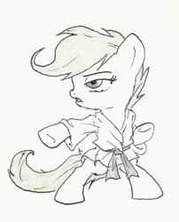 Size: 1554x1920 | Tagged: safe, artist:joelashimself, derpibooru import, scootaloo, karate, solo