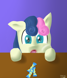 Size: 1412x1641 | Tagged: safe, artist:omarianvolcae, derpibooru import, bon bon, sweetie drops, pony, mane