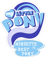 Size: 1600x2000 | Tagged: safe, artist:the-bitterman, derpibooru import, edit, minuette, best pony, logo, logo edit, my little pony logo, simple background, transparent background