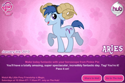 Size: 750x500 | Tagged: safe, derpibooru import, aries, horoscope, official, ponified, ponyscopes, ram, text, zodiac