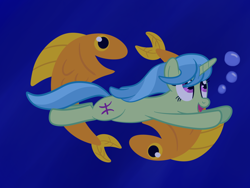 Size: 1440x1080 | Tagged: source needed, safe, artist:smile, derpibooru import, fish, lennon, mccartney, pisces, ponyscopes, zodiac