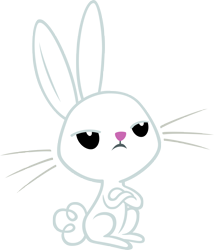 Size: 4279x4989 | Tagged: safe, artist:moongazeponies, derpibooru import, angel bunny, rabbit, absurd resolution, crossed arms, male, simple background, solo, transparent background, unamused, unimpressed, vector