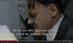 Size: 1068x634 | Tagged: safe, derpibooru import, adolf hitler, alicorn drama, downfall, video