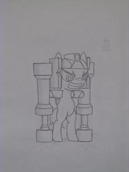 Size: 900x1200 | Tagged: safe, artist:bonsai-tree009, derpibooru import, rumble, pony, crossover, crumble before rumble, lineart, parody, piledriver, rumble (transformers), traditional art, transformers, wings