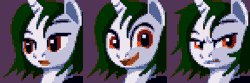 Size: 432x144 | Tagged: dead source, safe, artist:pix3m, derpibooru import, bust, cave story, misery, pixel art, ponified, portrait, sprite mod