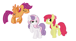 Size: 1315x710 | Tagged: safe, artist:cat4lyst, derpibooru import, apple bloom, scootaloo, sweetie belle, older