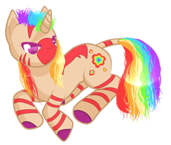 Size: 900x767 | Tagged: safe, artist:aisuroma, derpibooru import, oc, oc only, pony, unicorn, mullet, rainbow hair