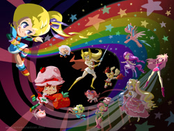 Size: 900x675 | Tagged: safe, artist:potatofarmgirl, derpibooru import, firefly, human, g1, 80s, dotty dog, herself the elf, jem, lady lovely locks and the pixietails, poochie, rainbow brite, rose petal place, she-ra, shimmer, strawberry shortcake, strawberry shortcake (character), the get along gang, twink, wisp