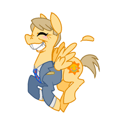 Size: 561x602 | Tagged: dead source, safe, artist:modern-warmare, derpibooru import, 30 rock, kenneth parcell, ponified, smiling, sun