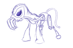 Size: 1000x656 | Tagged: safe, derpibooru import, crossover, oddworld, ponified, slig