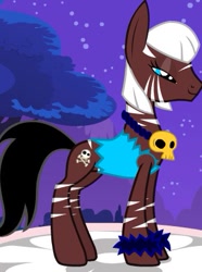 Size: 311x417 | Tagged: safe, derpibooru import, zebra, pony creator, ms. fortune, necklace, ponified, skullgirls