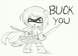 Size: 791x570 | Tagged: safe, artist:joelashimself, derpibooru import, hit-girl, kick-ass, ponified, semi-vulgar