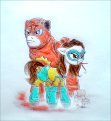 Size: 1131x1231 | Tagged: safe, derpibooru import, crossover, ponified, super (film), superhero