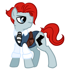 Size: 2000x2000 | Tagged: safe, artist:sirgalahadbw, derpibooru import, gun, ponified, raymond vester, resident evil, solo