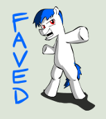 Size: 153x171 | Tagged: safe, derpibooru import, oc, oc only, oc:roboshi, earth pony, pony, bipedal, deviantart, faves, favorite, male, solo, stallion