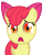 Size: 581x743 | Tagged: safe, artist:the smiling pony, derpibooru import, apple bloom, reaction image, simple background, svg, transparent background, vector