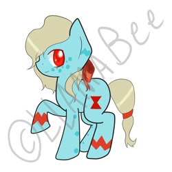 Size: 894x894 | Tagged: safe, artist:llamabee, derpibooru import, oc, oc only, earth pony, pony, bow