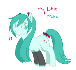 Size: 2369x2208 | Tagged: safe, artist:kirscheander, derpibooru import, hatsune miku, ponified, vocaloid