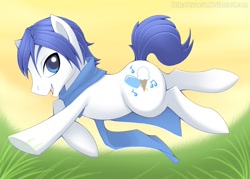 Size: 1000x714 | Tagged: safe, artist:nyaasu, derpibooru import, crossover, kaito, male, ponified, stallion, vocaloid