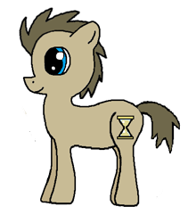 Size: 424x482 | Tagged: safe, artist:maggie-x-awesomeness, derpibooru import, doctor whooves, earth pony, pony, brown coat, brown mane, male, solo, stallion