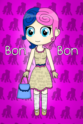 Size: 400x600 | Tagged: safe, artist:fluttergore, derpibooru import, bon bon, sweetie drops, human, humanized, solo