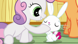 Size: 1280x720 | Tagged: safe, derpibooru import, screencap, angel bunny, scootaloo, sweetie belle, just for sidekicks