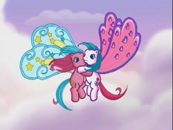 Size: 640x480 | Tagged: safe, derpibooru import, heart bright, star flight, g3, two for the sky, hug, midair, scared