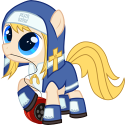 Size: 6150x6146 | Tagged: safe, artist:silveralchemistpony, derpibooru import, absurd resolution, bridget, guilty gear, it's a trap, male, ponified, simple background, solo, transparent background, trap, vector, yo-yo