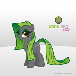 Size: 1360x1360 | Tagged: safe, artist:majin, artist:魔神, derpibooru import, console ponies, pixiv, ponified, xbox 360