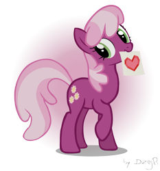 Size: 1400x1500 | Tagged: safe, artist:dzejpi, derpibooru import, cheerilee, hearts and hooves day (episode), cheeribetes, cute, fire ruby, heart, hearts and hooves day, mouth hold, valentine, valentine's day