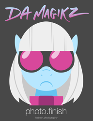 Size: 800x1042 | Tagged: dead source, safe, artist:equestria-election, derpibooru import, photo finish, poster, solo