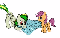 Size: 4172x2669 | Tagged: safe, artist:miguellos, derpibooru import, scootaloo, oc, pegasus, pony, bubble wrap