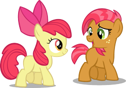 Size: 879x616 | Tagged: safe, artist:oathofcalm, derpibooru import, apple bloom, babs seed, simple background, transparent background, vector