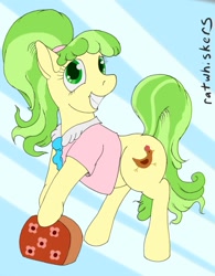 Size: 850x1090 | Tagged: safe, artist:ratwhiskers, derpibooru import, chickadee, ms. peachbottom, pony, mane