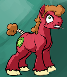 Size: 1153x1333 | Tagged: safe, artist:derkrazykraut, derpibooru import, big macintosh, earth pony, pony, brock samson, crossover, male, stallion, tail wrap, the venture bros.